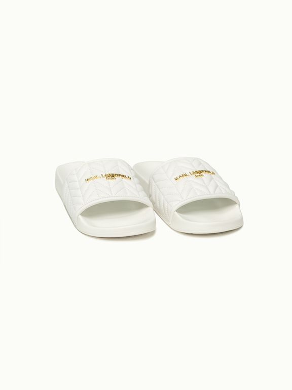 Sandalias Logo acolchadas Blanco