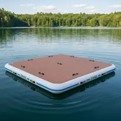 SEAWAVE - Balsa Dock Inflable Cuadrada Muelle Flotante 213 Cm