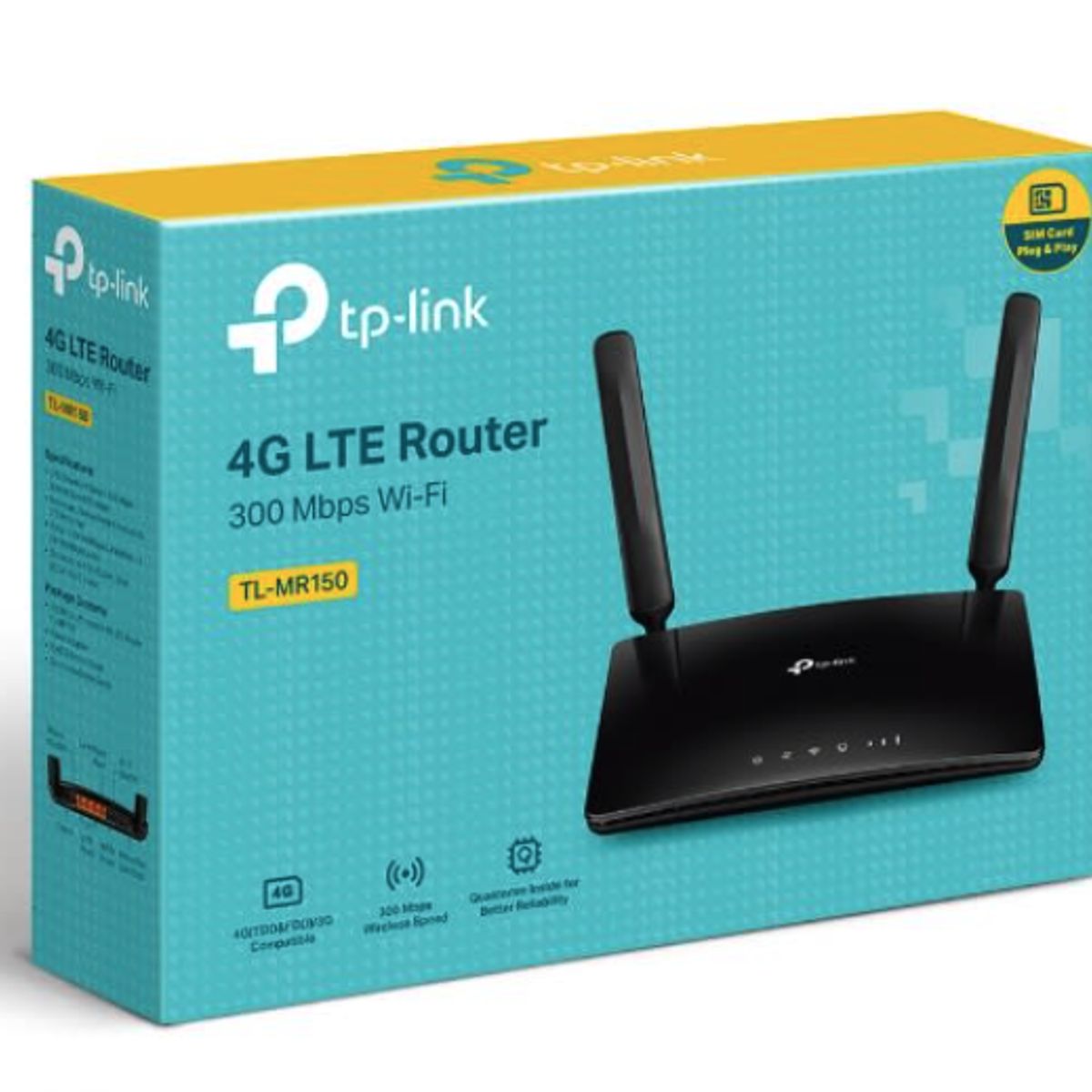 TP LINK - Router Inalámbrico 4G LTE 300Mbps WiFi TL-MR150 TP-Link