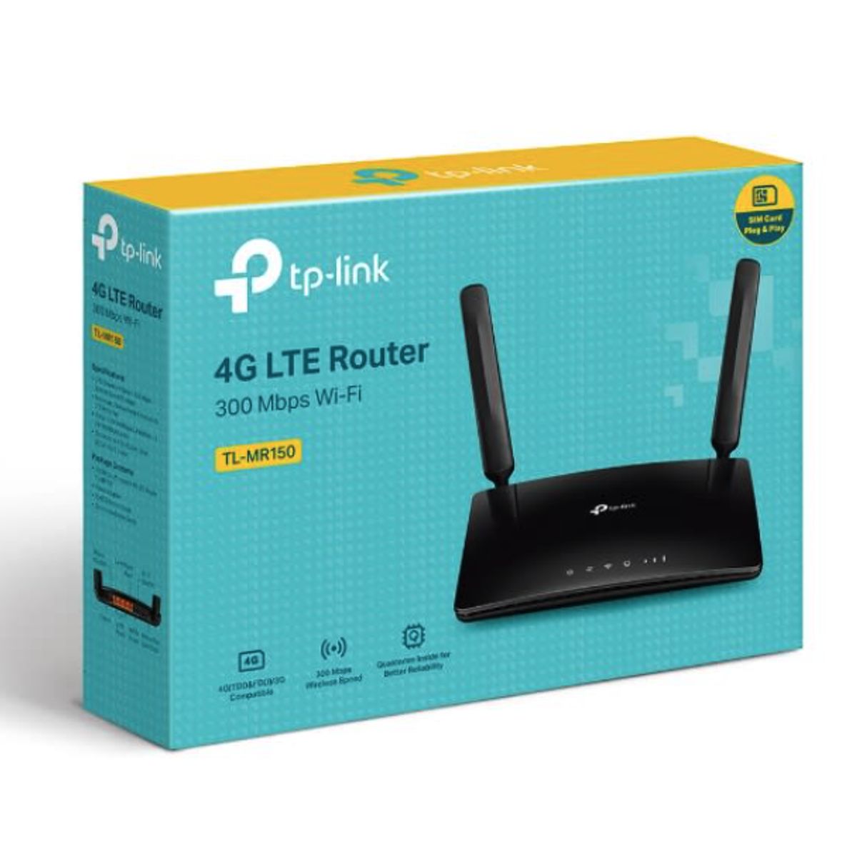 TP LINK - Router Inalámbrico 4G LTE 300Mbps WiFi TL-MR150 TP-Link