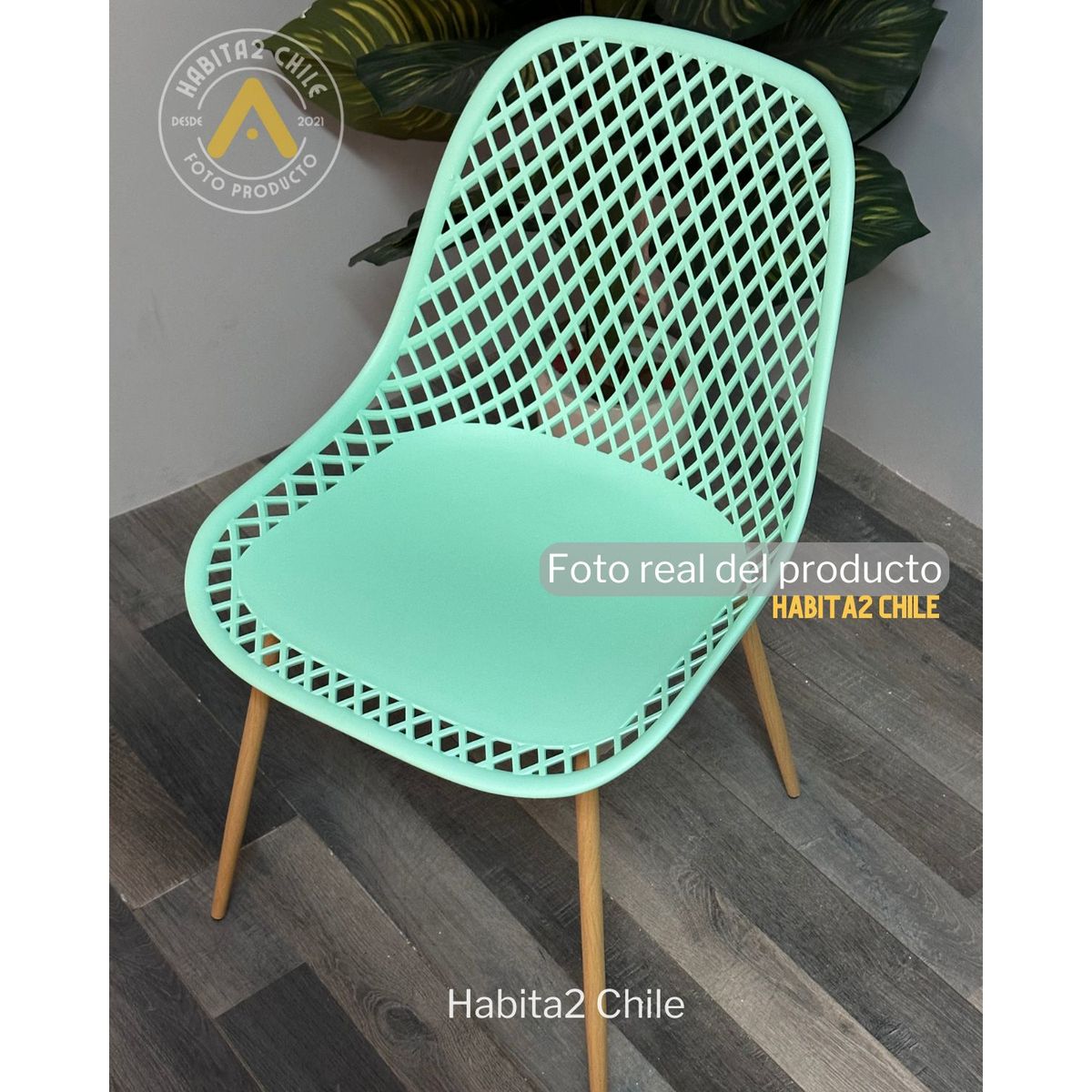HABITA2 CHILE - Pack 4 silla panal- enrejada de polipropileno