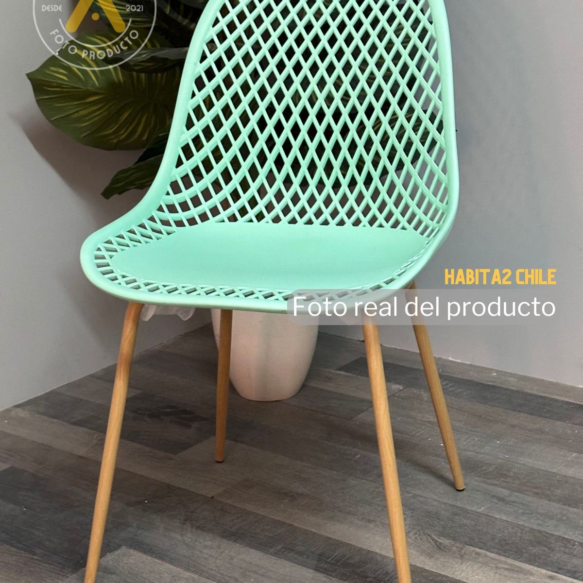 HABITA2 CHILE - Pack 4 silla panal- enrejada de polipropileno