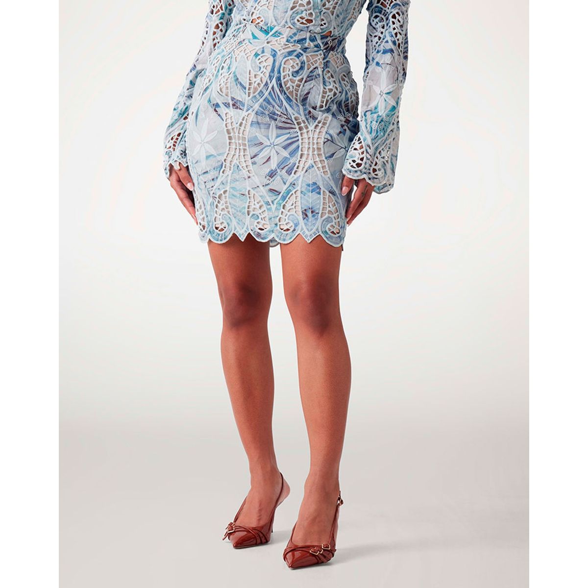 GUESS - Falda Anastasia Embro Mini Skirt Multicolor