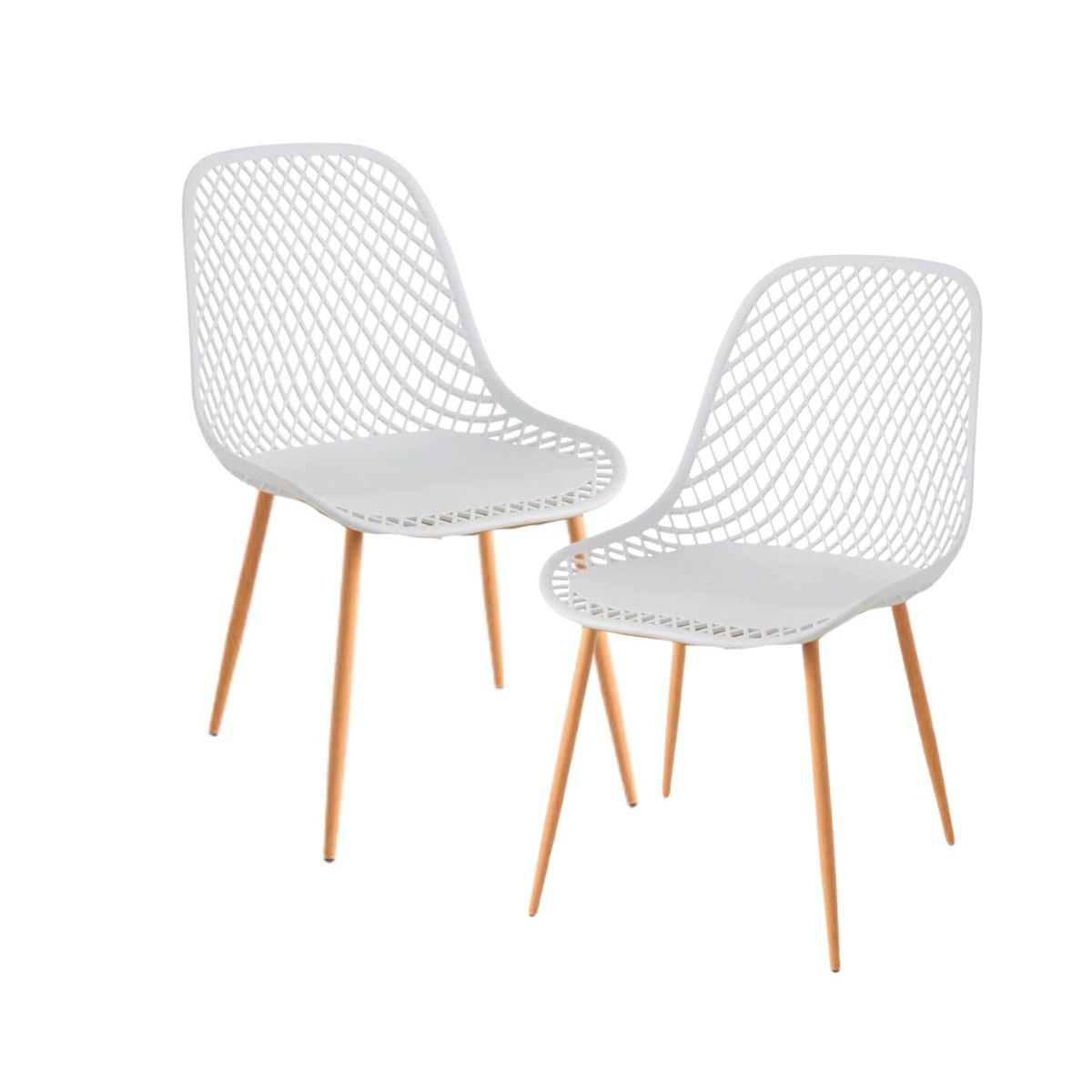 HABITA2 CHILE - Pack 2 silla panal- enrejada de polipropileno
