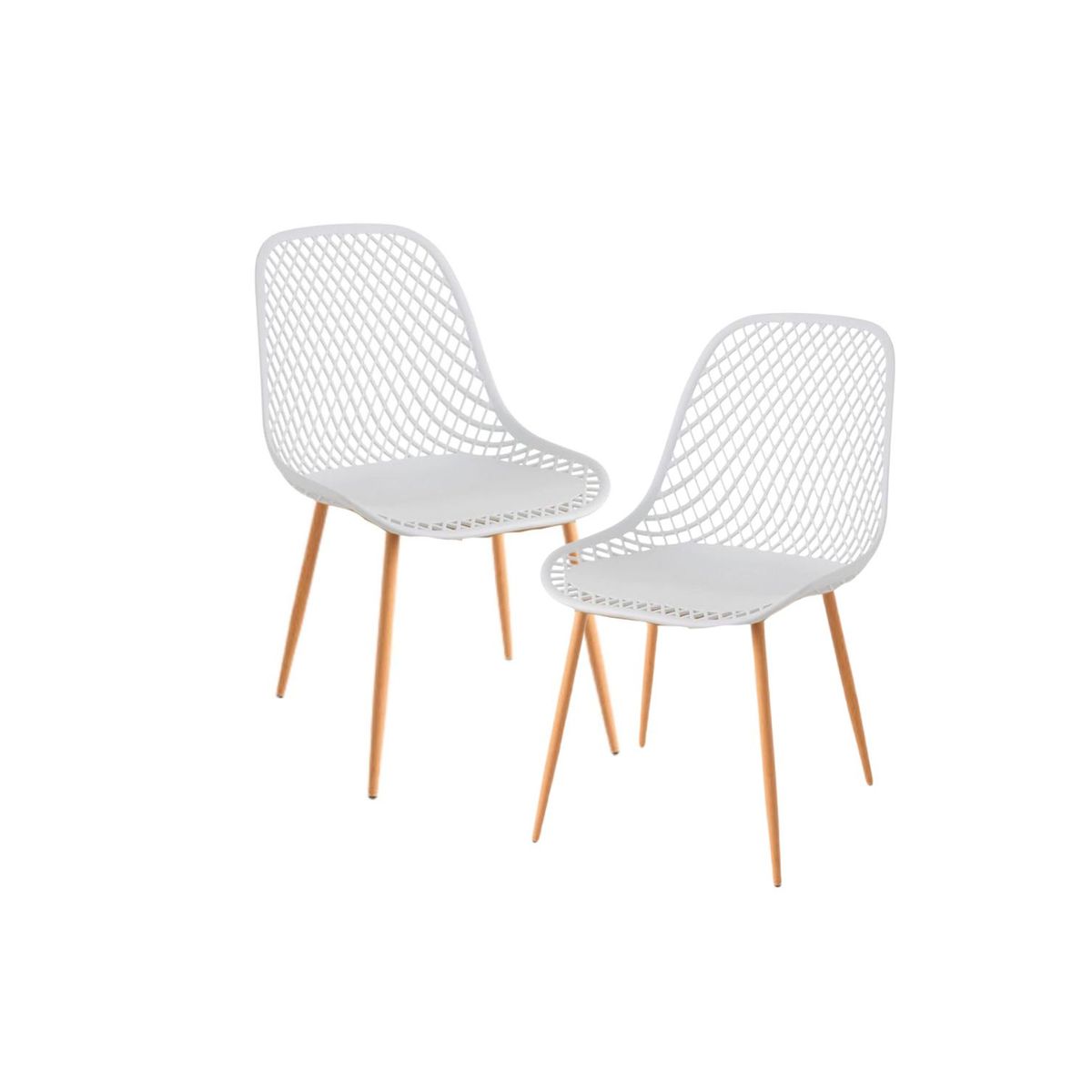 HABITA2 CHILE - Pack 2 silla panal- enrejada de polipropileno
