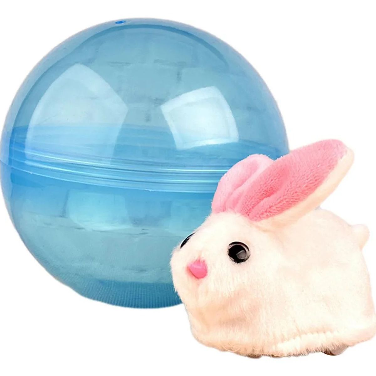 GENERICO - Conejito Peluche Interactivo + Bola Transparente  Juguete Infantil Movimiento