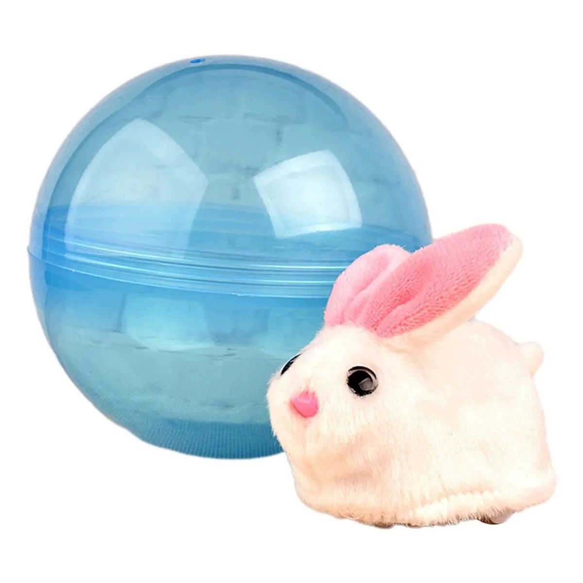 GENERICO - Conejito Peluche Interactivo + Bola Transparente  Juguete Infantil Movimiento