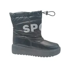 HERIEL - Bota Negra Impermeable Mujer