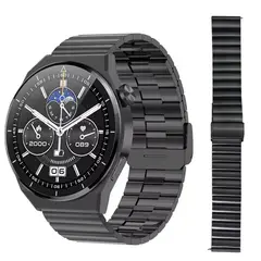 GENERICO - Correa Acero Inoxidable Para Huawei Gt6 Gt5 Gt4 De 22mm Negro