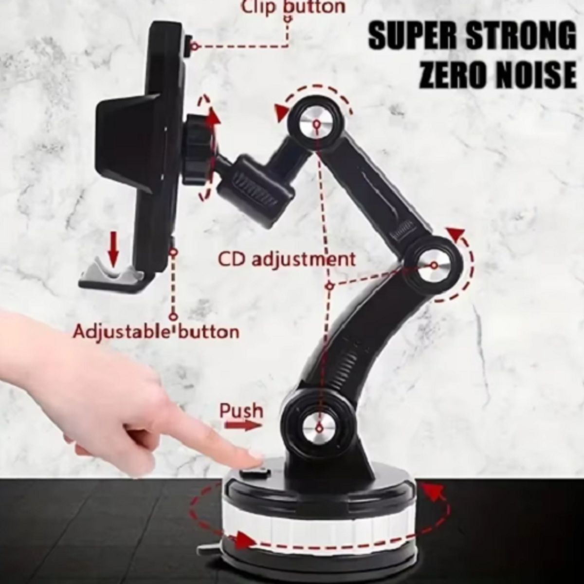 GENERICO - Soporte giratorio para teléfono con ventosa para coche, soporte  teléfono de conducción