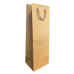 GENERICO - BOLSA DE REGALO VINO PAPEL KRAFT 12X35 X12 UNI