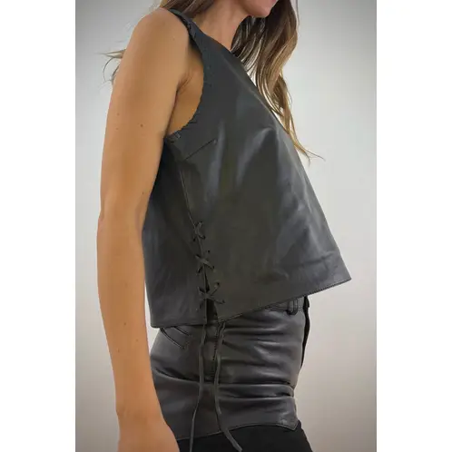 HER - Polera de cuero negra