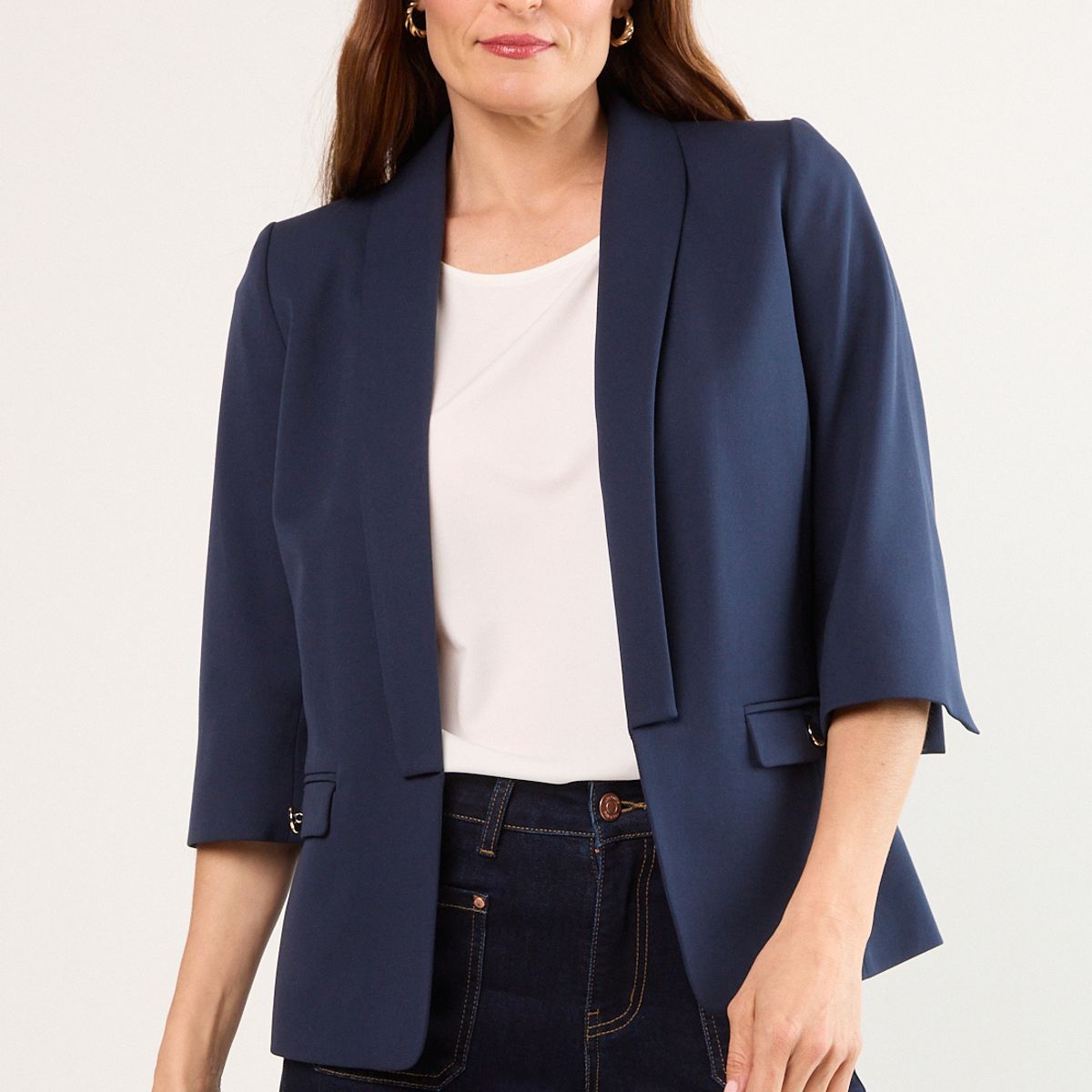 MA GRIFFE - Blazer Mujer Azul Magriffe