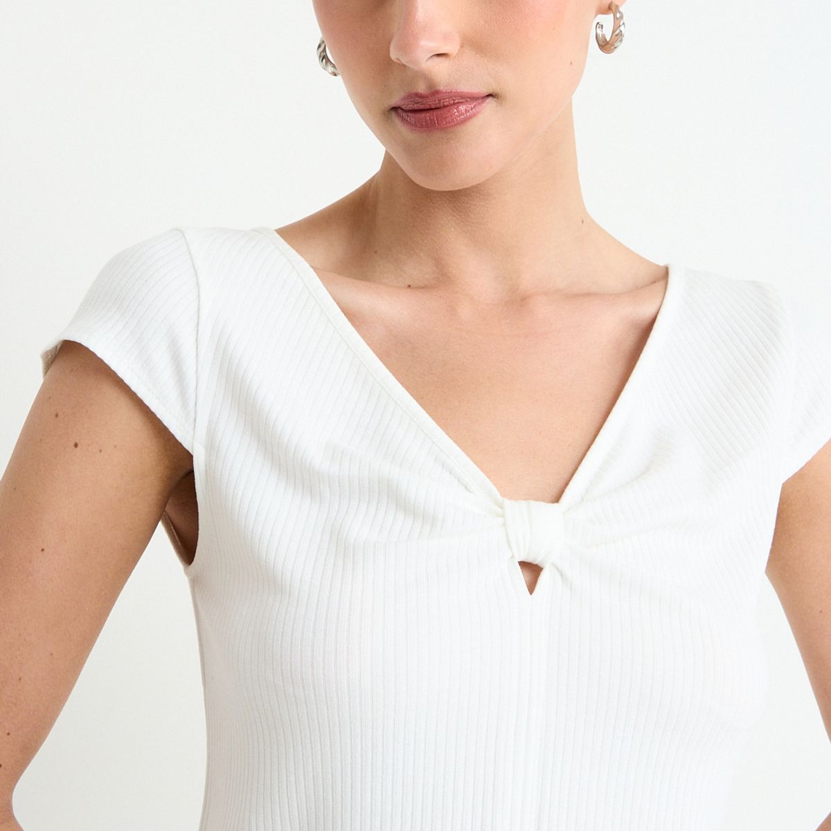 ASH - Polera Lisa Mujer Crudo Ash