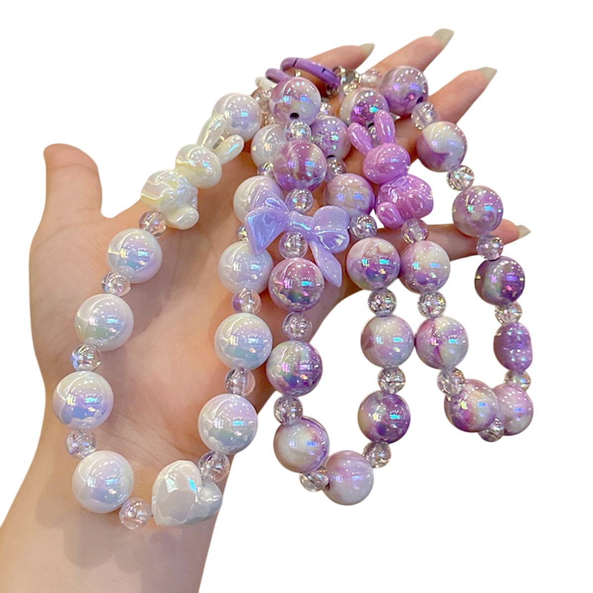 GENERICO - Colgante De Mano Antiperdida Pulcera Tornasol Para Telefono Purpura