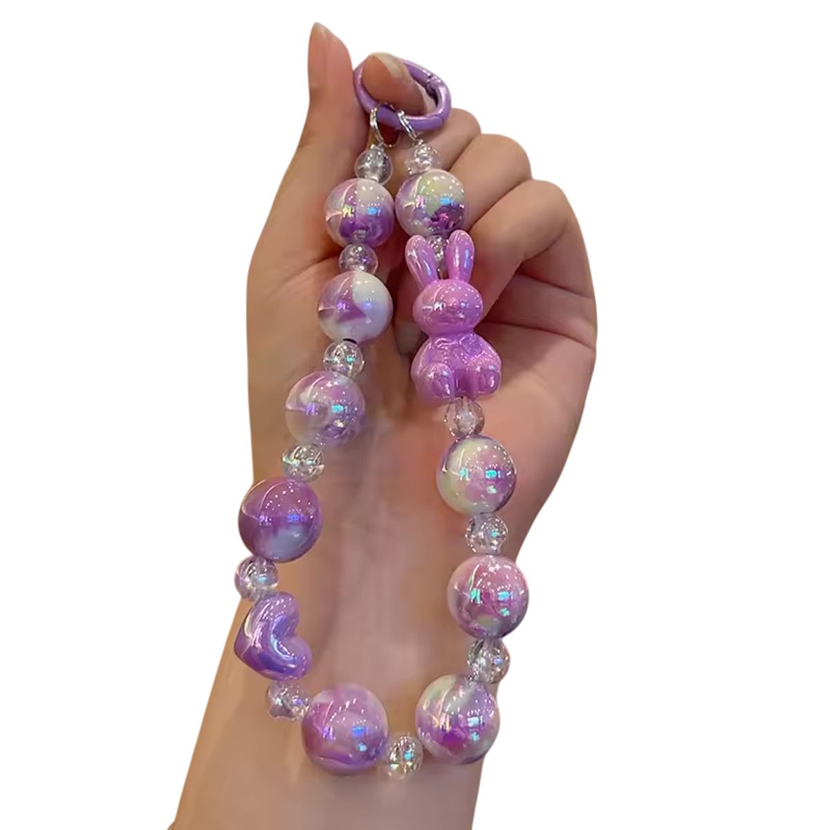 GENERICO - Colgante De Mano Antiperdida Pulcera Tornasol Para Telefono Purpura