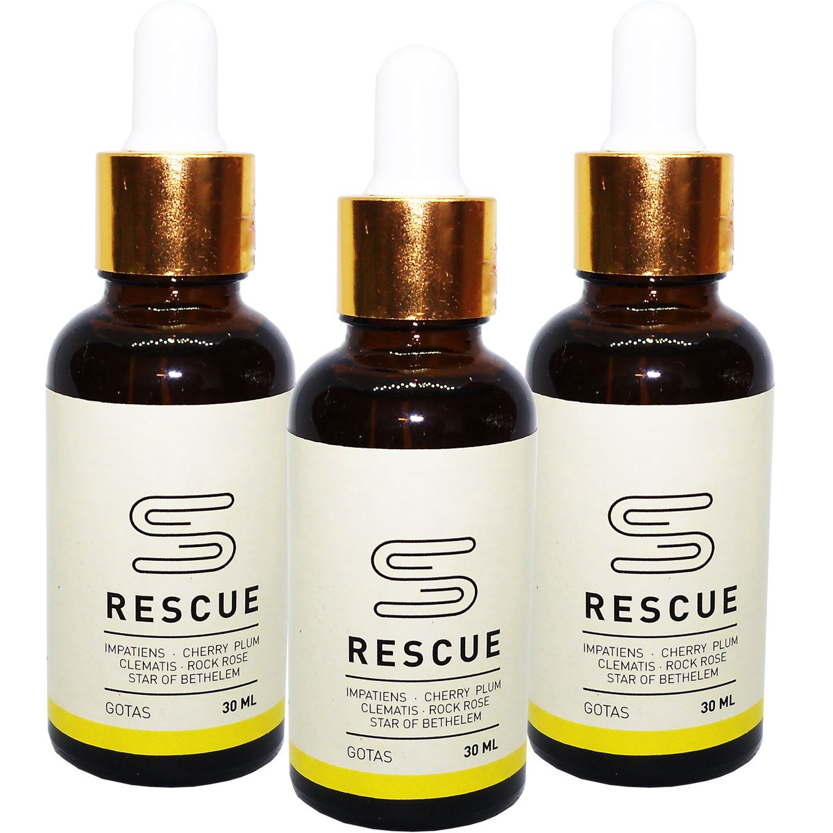 NATURAL FARM - 3 Flores De Bach Natural Rescue No Mas Panico Ansiedad 50 ml