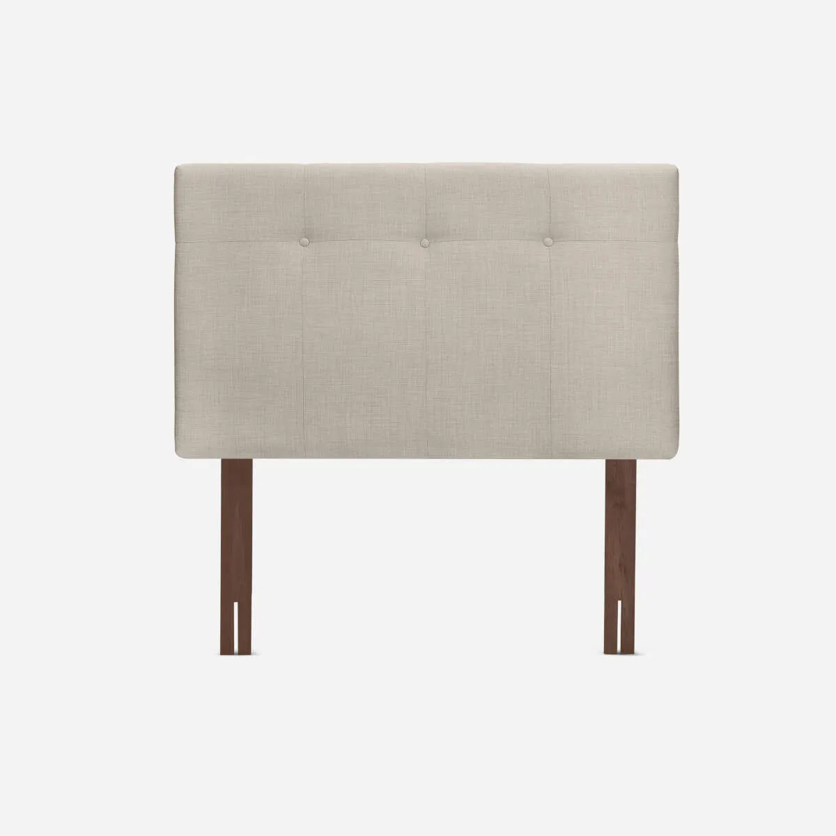 ROSEN - Cama Indie 1,5 Plazas Pata Acero + Respaldo New Bennet Beige