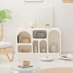 SANTU HOME & DECO - Aparador Organizador Geométrico Bogen Marfil Mediano