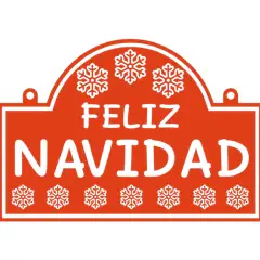 GENERICO - Adorno de Navidad - Cartel de Feliz Navidad