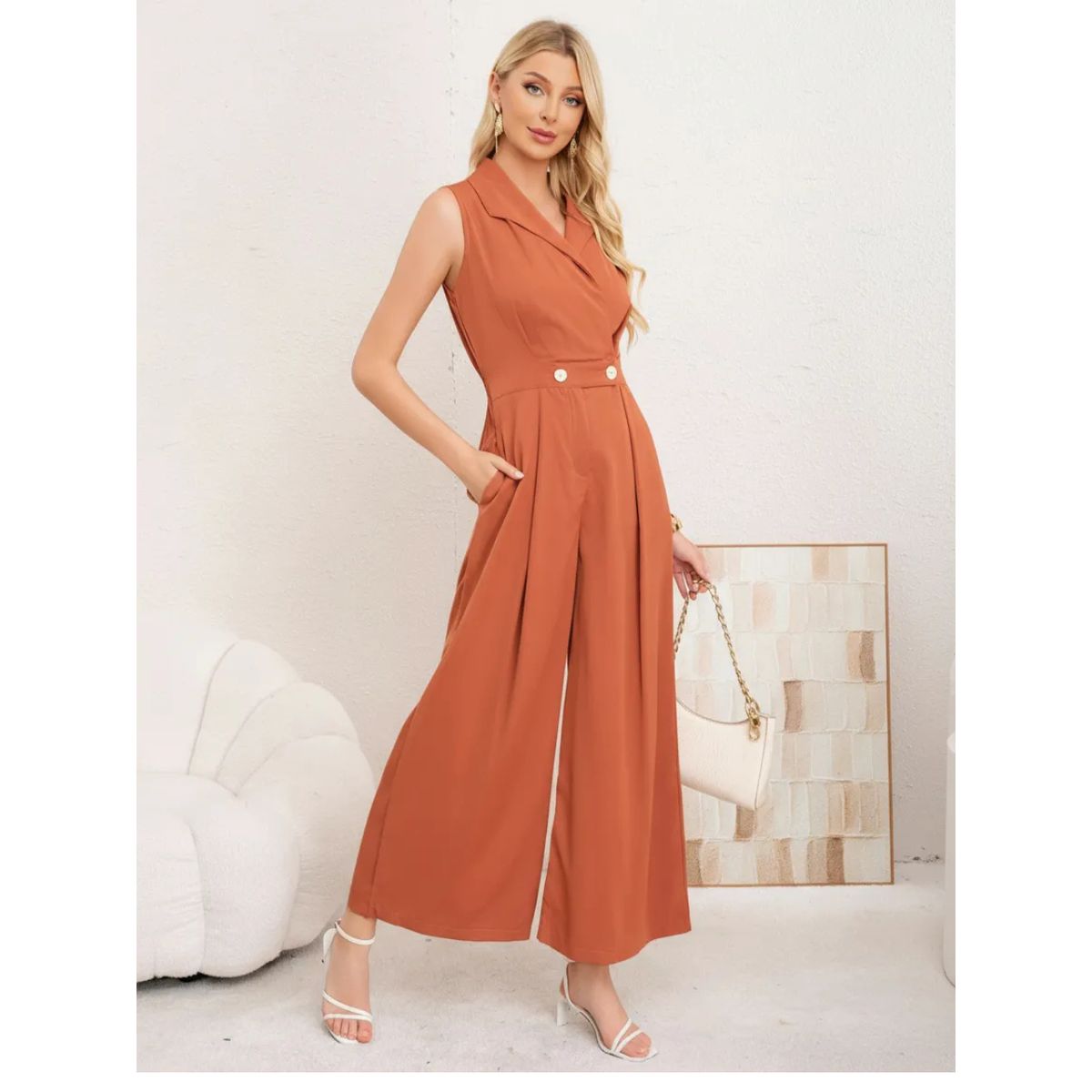 LOOK SHOP - Enterito Largo Mujer Formal, Elegante 3356