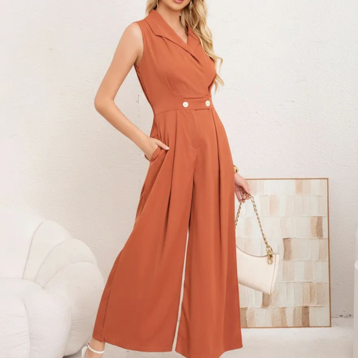 LOOK SHOP - Enterito Largo Mujer Formal, Elegante 3356