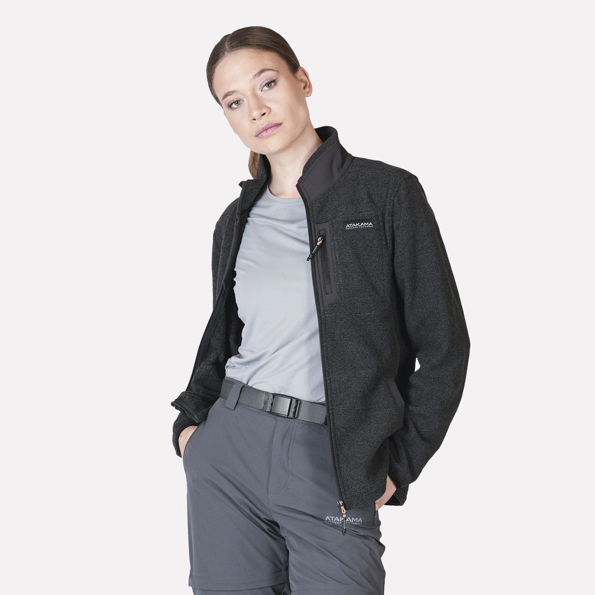 ATAKAMA OUTDOOR - Polar Mujer Full Zip Texturado Ventisquero Atakama Outdoor