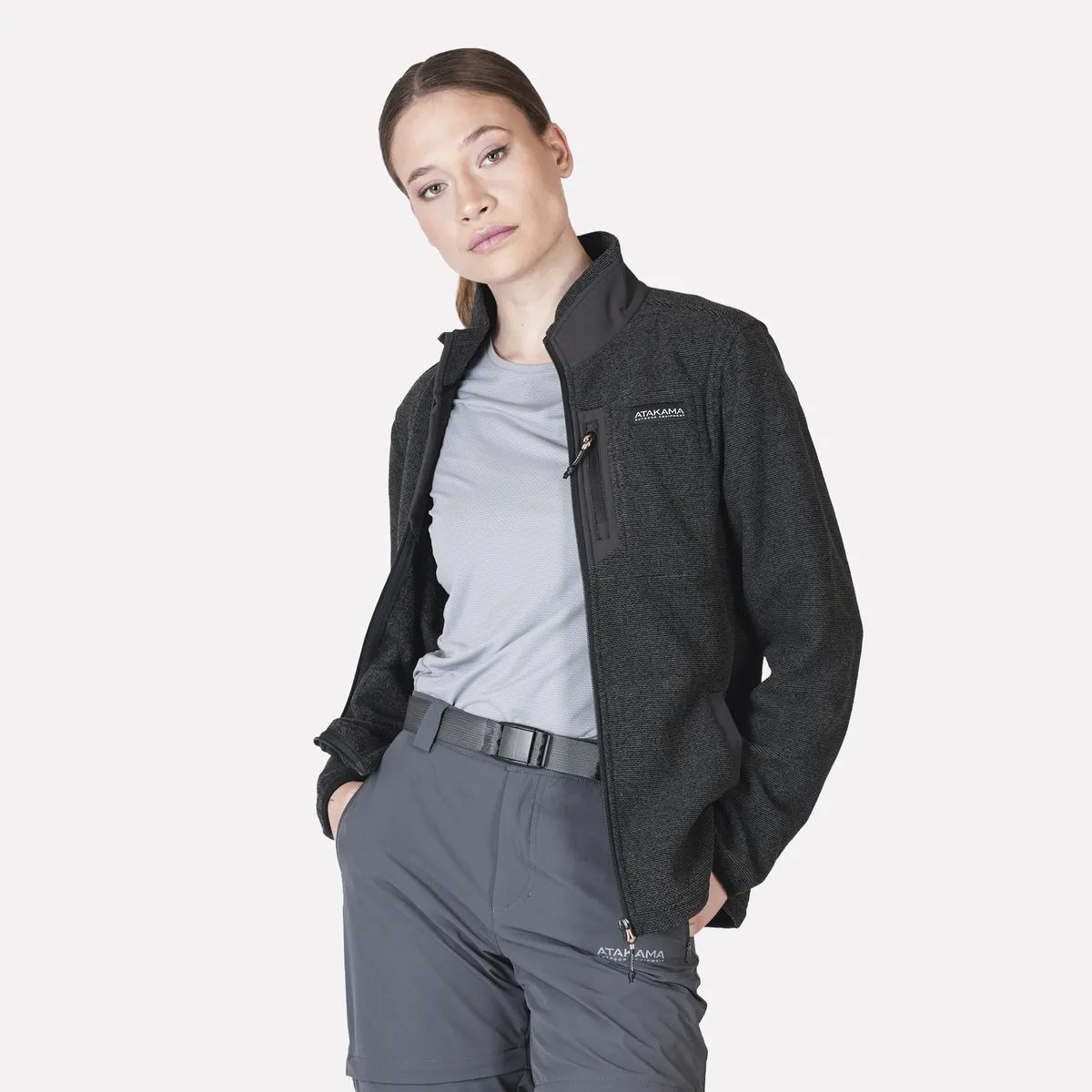 ATAKAMA OUTDOOR - Polar Mujer Full Zip Texturado Ventisquero Atakama Outdoor