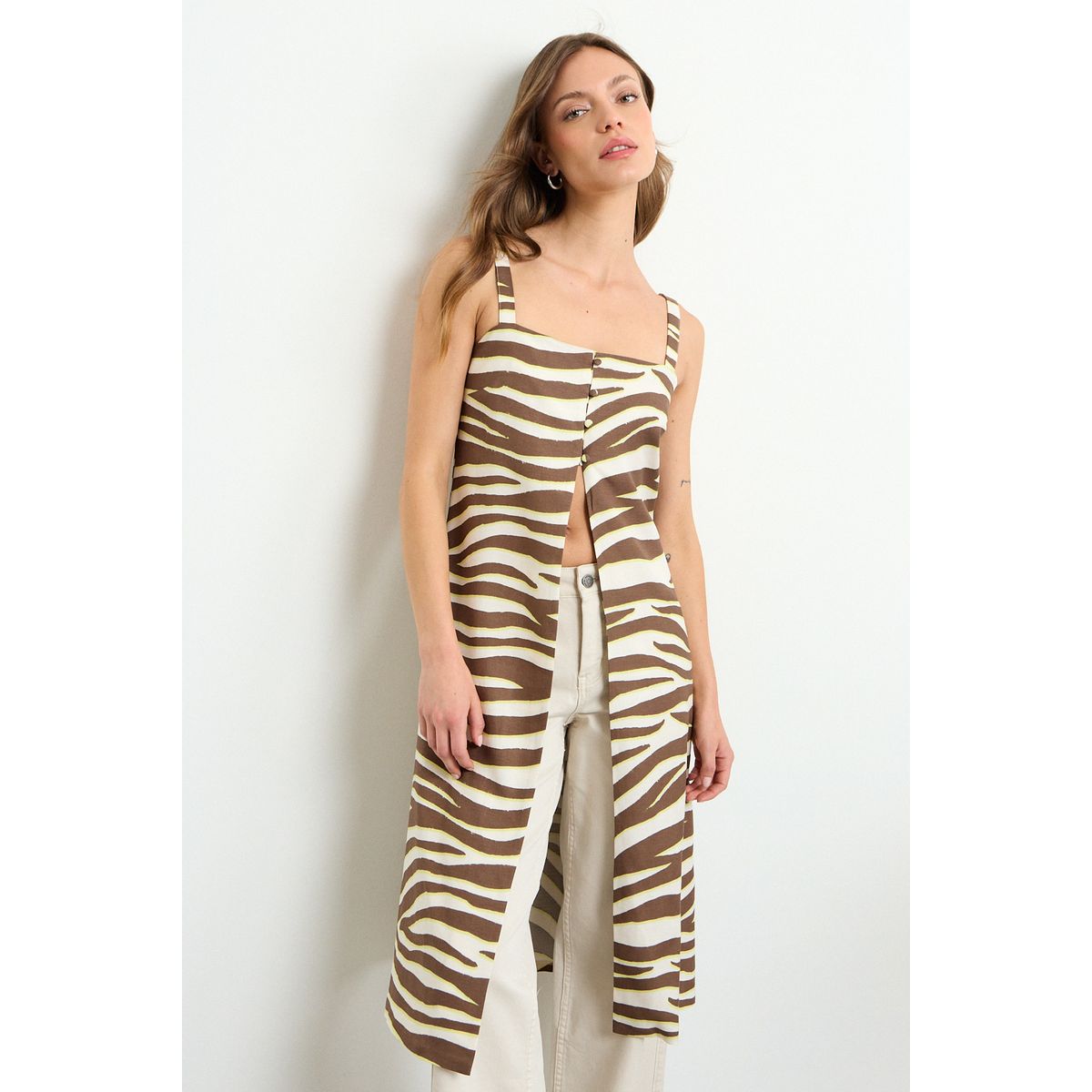 IO - Blusa Fantasia Mujer Café Io