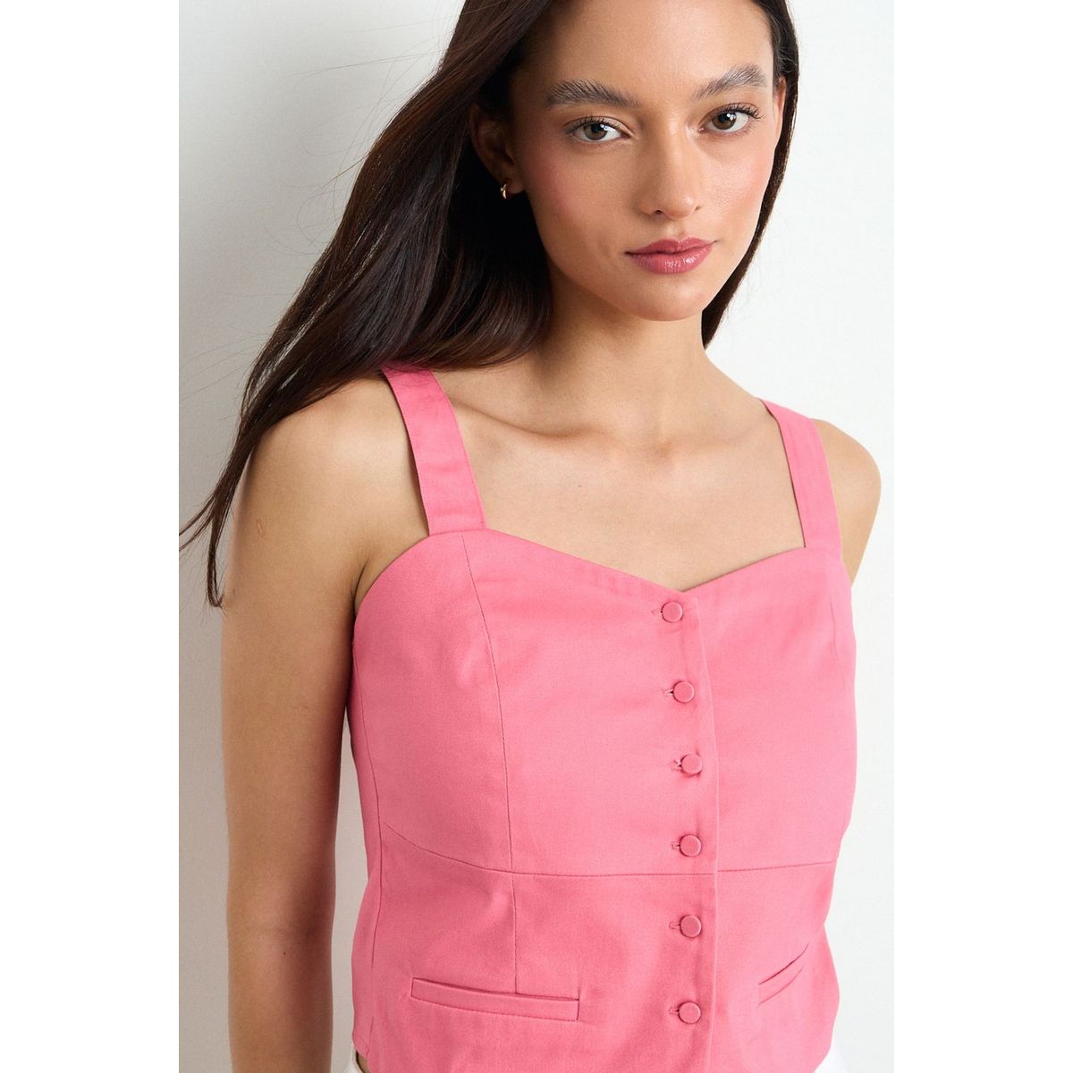 IO - Blusa Lisa Mujer Naranjo Io