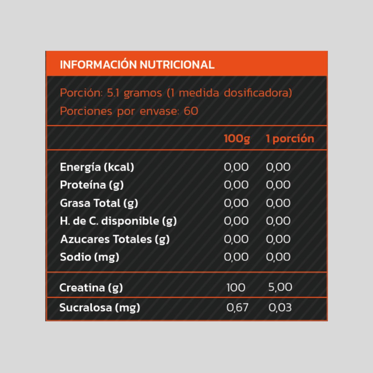 ZEIN - CREATINA MONOHIDRATADA Y MICRONIZADA 513GR NARANJA - ZEIN