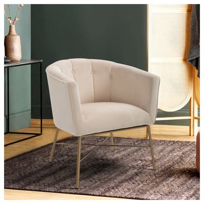 Imagen 2 del producto Poltrona Sitial Terciopelo Navona Beige