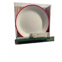 GENERICO - Plato rosado reversible 2 en 1 bajo y hondo libre BPA