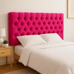 GENERICO - Respaldo 2 Plazas Classic Line Buttons Rosa Lino