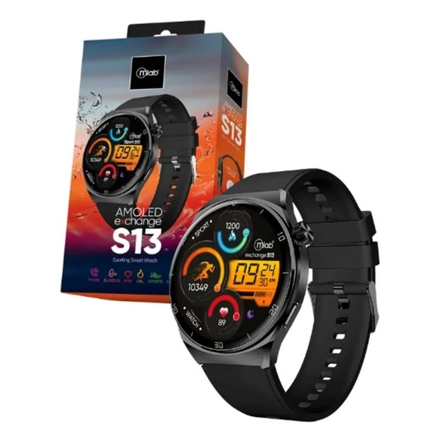 MLAB SmartWacht Reloj Inteligente Marca Mlab Exchange S13 Sporting