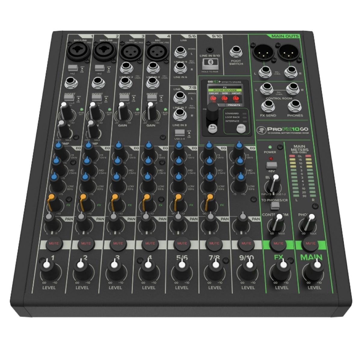 MACKIE - Mezclador Profesional Con Bluetooth Mackie ProFx 10 Go