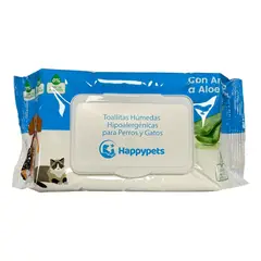 GENERICO - Toallas Húmedas Para Mascotas Perro Gato Happy Pets 50u