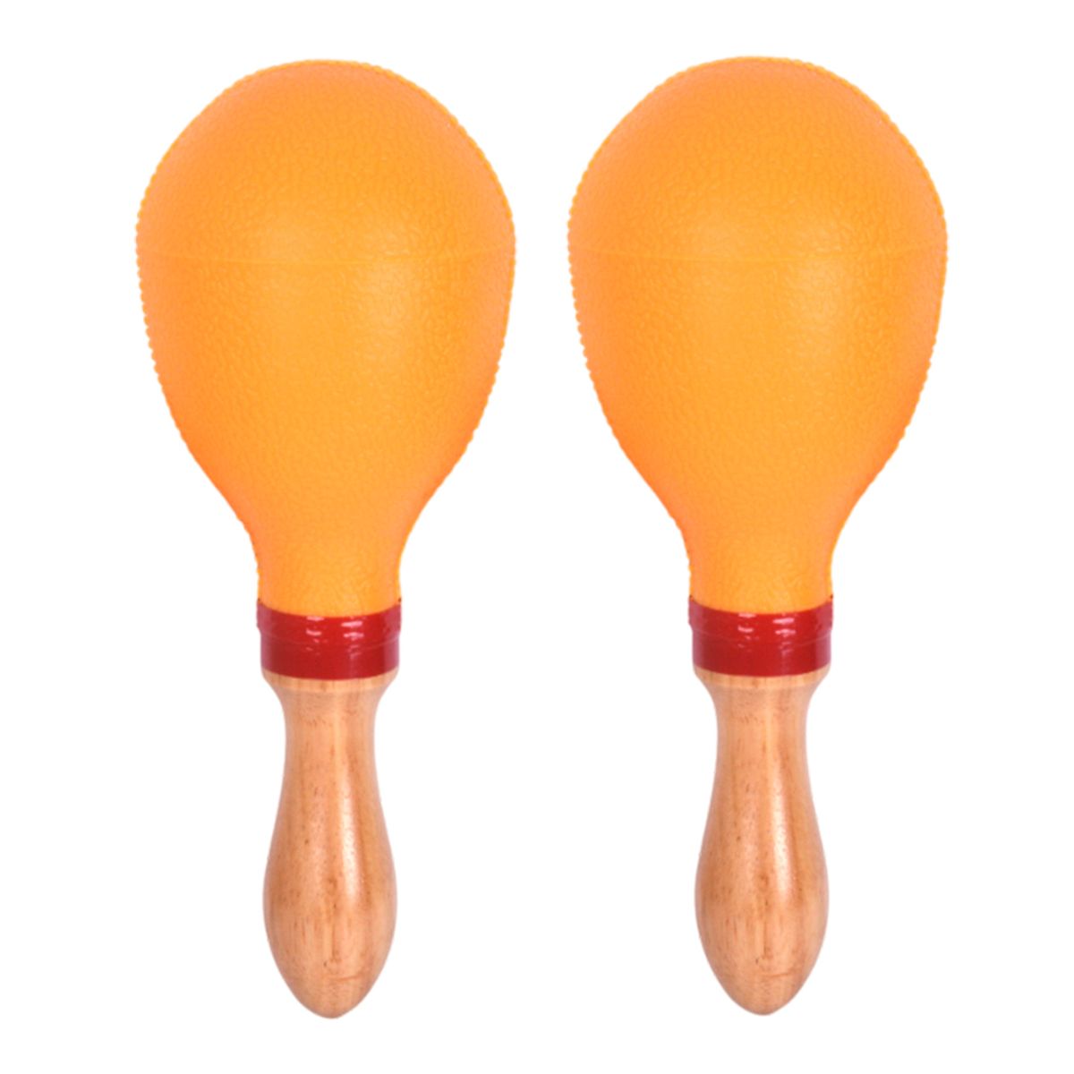 RMX - PAR DE SONORA PLASTICA CON MANGO MADERA AMARILLO RMX