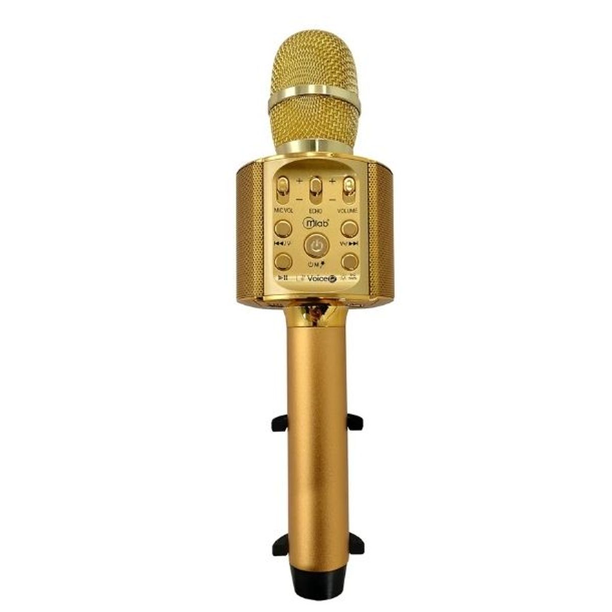 MLAB - Micrófono Karaoke Bluetooth Lil’ Voice 2 – Con Funny Voice Microfono Musica- AMARILLO