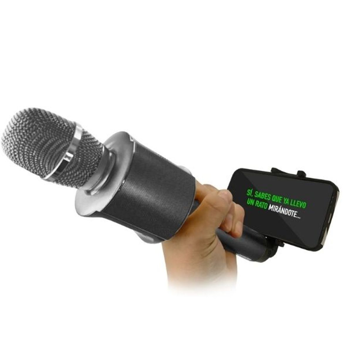 MLAB - Micrófono Karaoke Bluetooth Lil’ Voice 2 – Con Funny Voice Microfono Musica- NEGRO