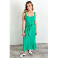 Vestido Liso Mujer Verde Oliva