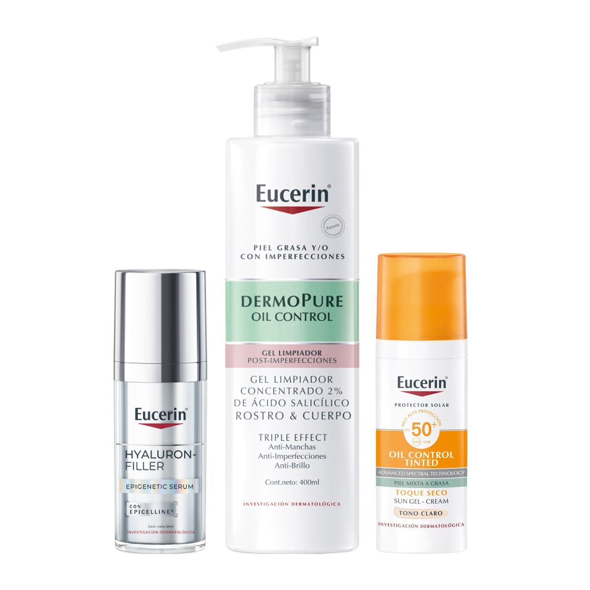 EUCERIN - Eucerin Serum Epigenetic+Gel Dpure+Oil Control T. Claro