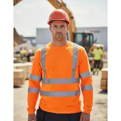 T-WORLD - Polera Dry Fit Vial Manga Larga Con Cinta Reflectiva