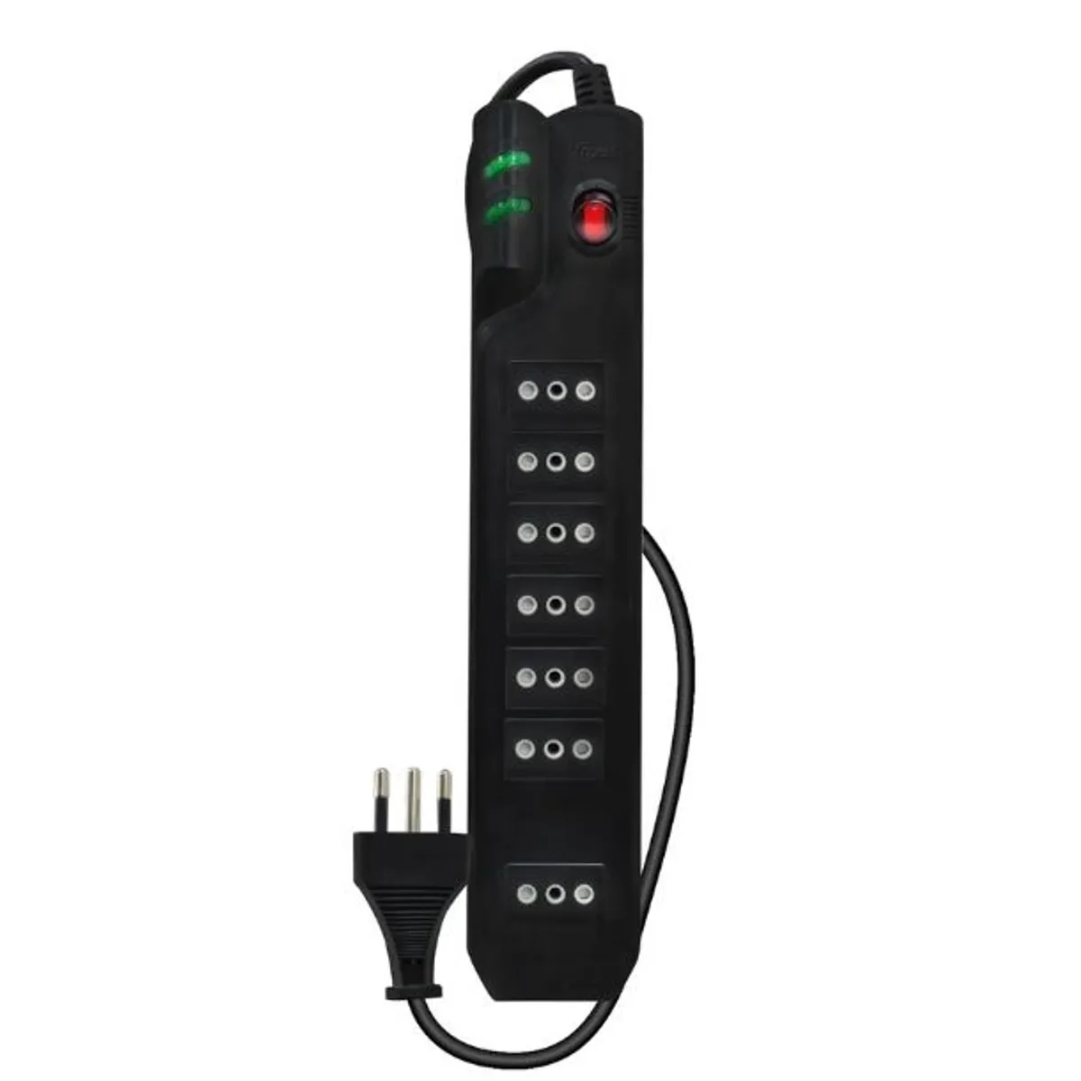Alargador Protector De Voltaje 2,1 Metros Mlab 9304 Color Negro Certificado 1400w 7 Salidas, marca MLAB - Foto Principal