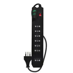 MLAB - Alargador Protector De Voltaje 2,1 Metros 9304 Color Negro Certificado 1400w 7 Salidas