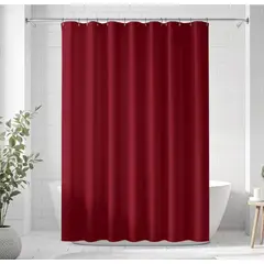 GENERICO - Cortina Ducha Baño 180x180 Elegante Burdeo