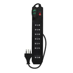 MLAB - Alargador Protector De Voltaje 5 Metros 9306 Color Negro Certificado 1400w 7 Salidas