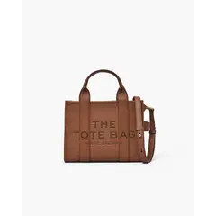 MARC JACOBS - The Leather Small Tote Bag Argan Oil Café