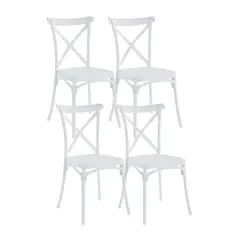 HABITA2 CHILE - PACK DE 4 SILLA SENA POLIPROPILENO- NEGRO