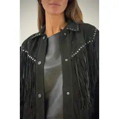 HER - Chaqueta de Gamuza con flecos
